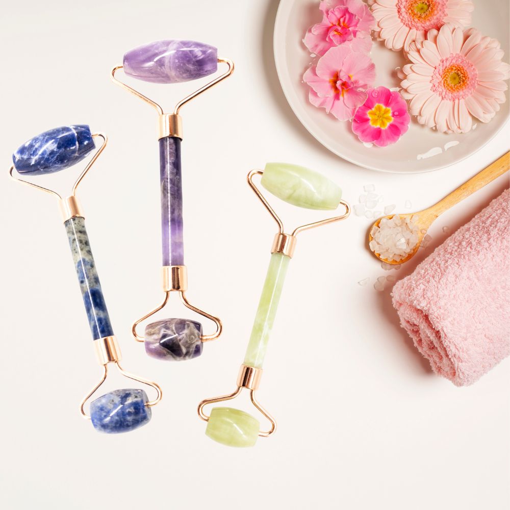 Copper & Crystal Massager Face Roller