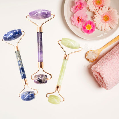 Copper & Crystal Massager Face Roller