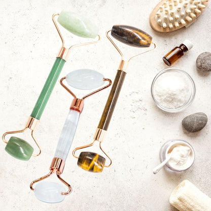 Copper & Crystal Massager Face Roller