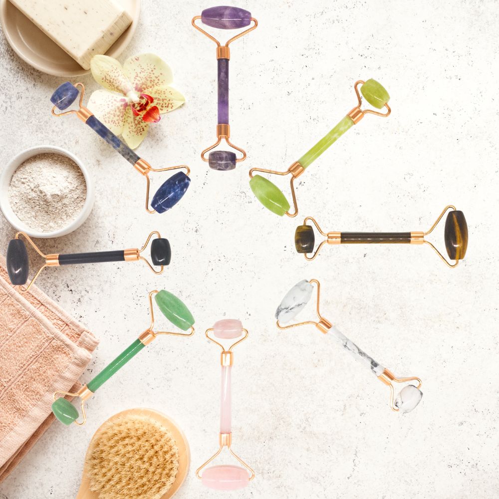 Copper & Crystal Massager Face Roller